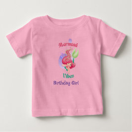 Camiseta Infantil Temas de Sereia Personalizável