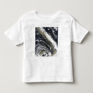 Camiseta Infantil Tempestade da poeira que funde sobre o mar de