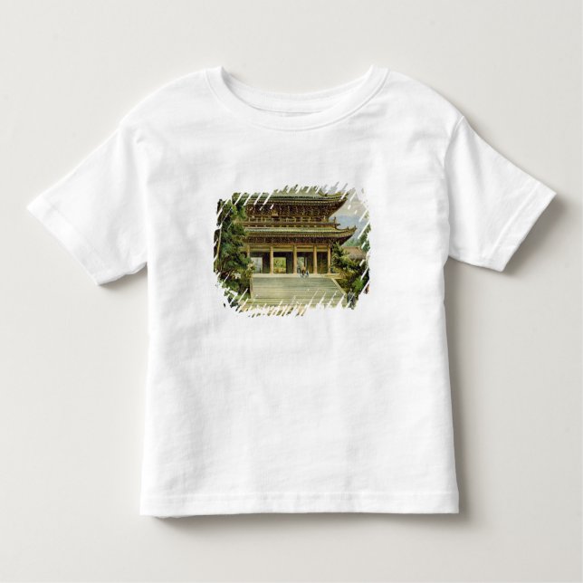 Camiseta Infantil Templo budista em Kyoto, Japão (Frente)