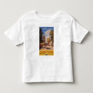 Camiseta Infantil Termas reais, poster britânico das estradas de
