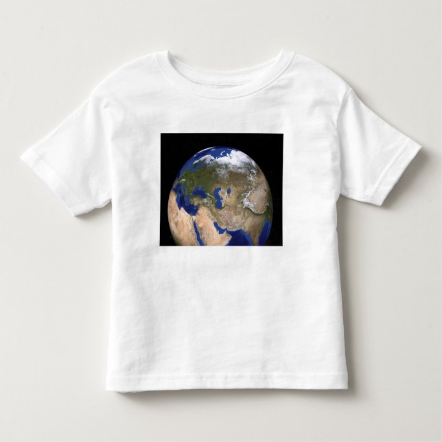 Camiseta Infantil Terra da próxima geração do Mármore Azul (Frente)