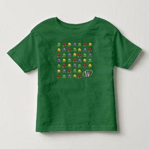 Camiseta Infantil Teste padrão azul da baga
