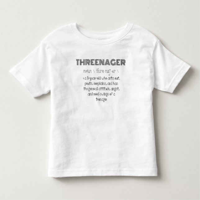 Camiseta Infantil Threenager (Frente)