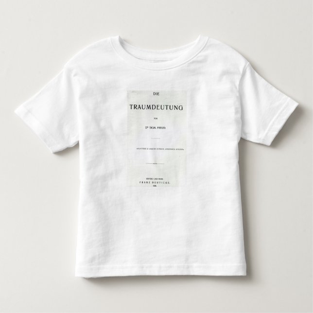 Camiseta Infantil Titlepage a morrer Traumdeutung por Sigmund Freud (Frente)