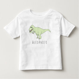 Camiseta Infantil Toddler Boy Doodle T-Rex Dinossauro com Nome