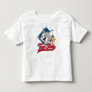 Camiseta Infantil Tom And Jerry   Tom And Jerry On Baseball Diamond