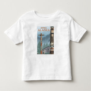 Camiseta Infantil Totem pólos - Sitka de Alaska, Alaska