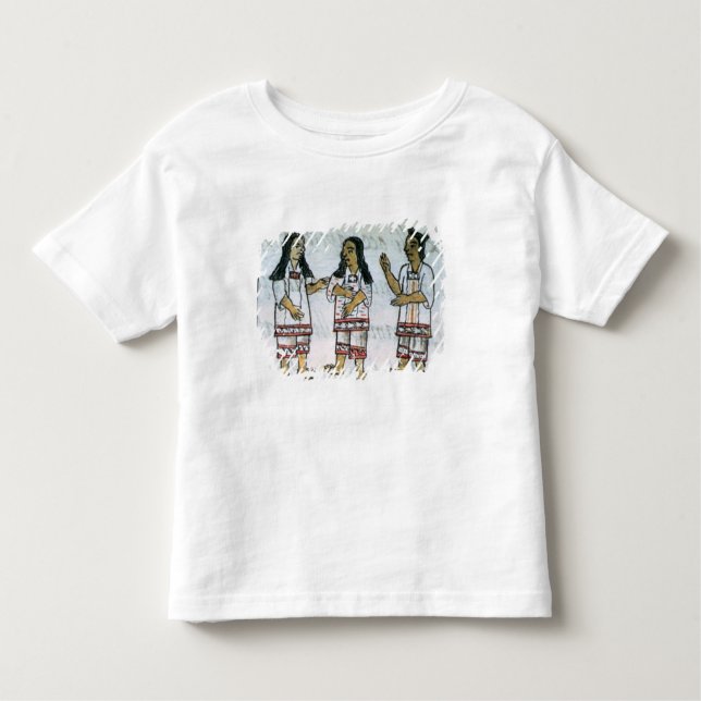 Camiseta Infantil Trajes astecas fêmeas (Frente)