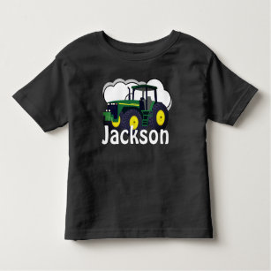 Camiseta Infantil Trator de Fazenda Verde Personalizado