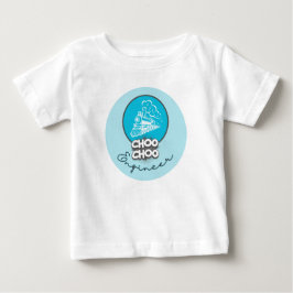 Camiseta Infantil Trem Azul Bebê Engenheiro Choo C