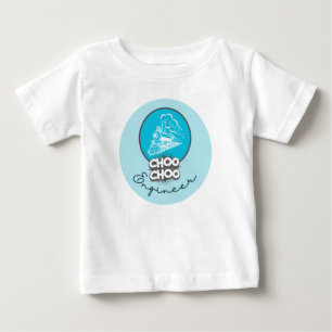 Camiseta Infantil Trem Azul Bebê Engenheiro Choo C