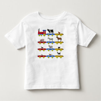 Camiseta Infantil Trem do animal de fazenda