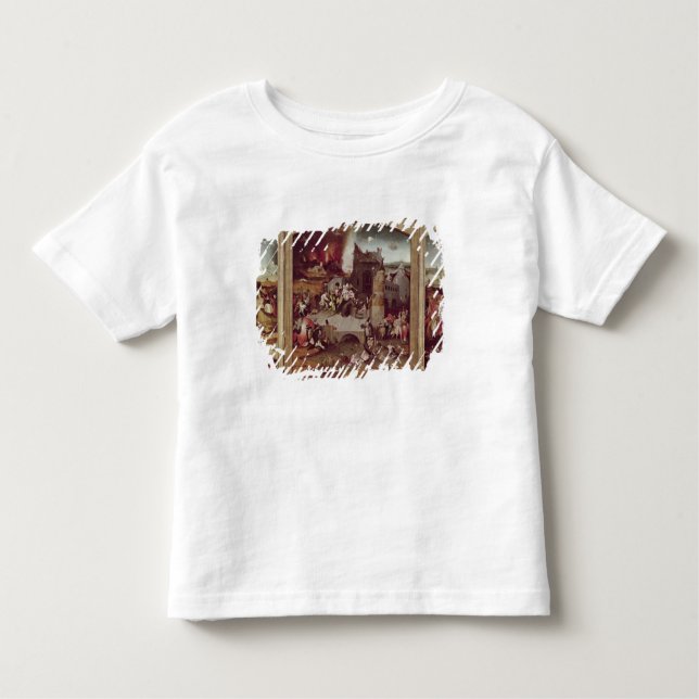 Camiseta Infantil Triptych da tentação de St Anthony (Frente)