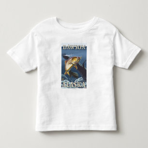 Camiseta Infantil Truta que pesca o secção transversal - Dawson,