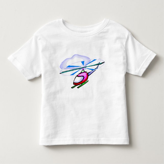 Camiseta Infantil Tshirt do helicóptero dos desenhos animados (Frente)