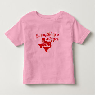 Camiseta Infantil Tudo é maior no Texas State Shape Toddler