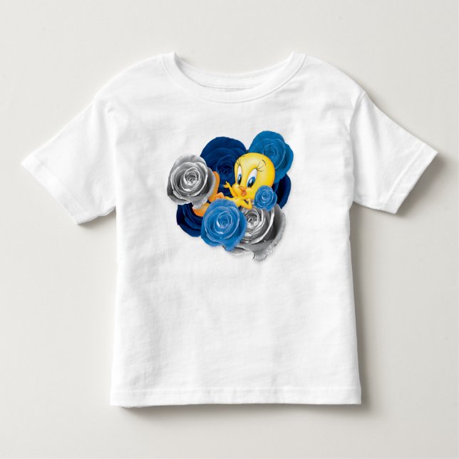 Camiseta Infantil TWEETY™ Com Rosas (Frente)