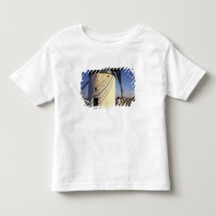 Camiseta Infantil UE, Espanha, Consuegro, La Mancha. Moinhos de vent
