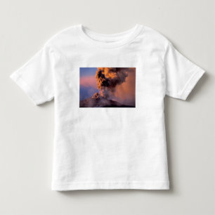 Camiseta Infantil UE, Itália, Sicília, cume do vulcão Etna