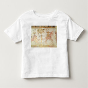 Camiseta Infantil Um cavaleiro que leva uma tocha flamejante
