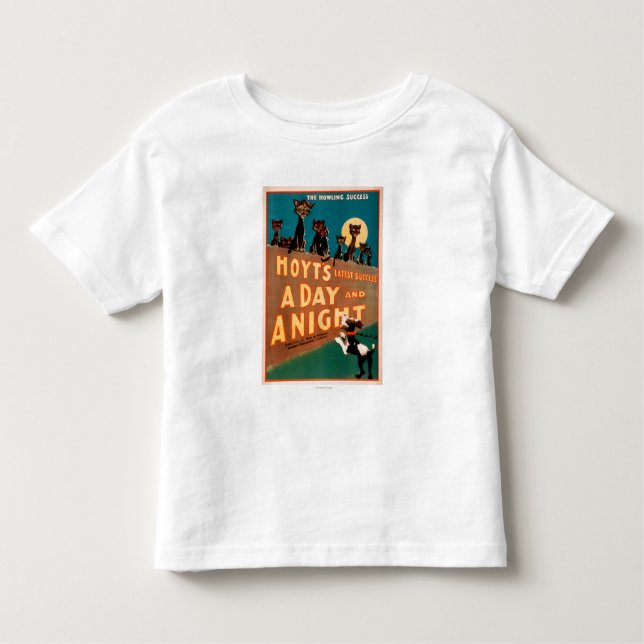 Camiseta Infantil "Um dia e gatos e cães de uma noite" musicais (Frente)