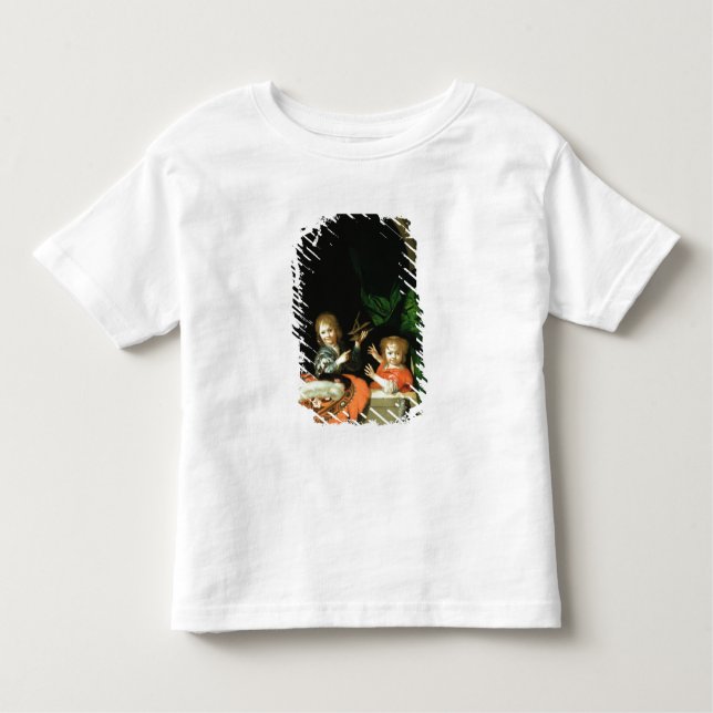 Camiseta Infantil Um gato assistindo dois meninos (Frente)