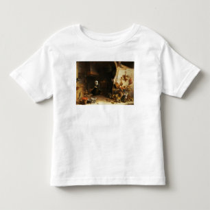 Camiseta Infantil Um interior de cozinha com uma servente