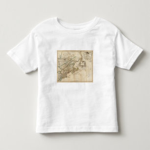 Camiseta Infantil Um mapa geral das colônias britânicas do norte