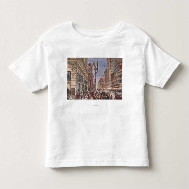 Camiseta Infantil Um relance em Broadway ocupado (Frente)