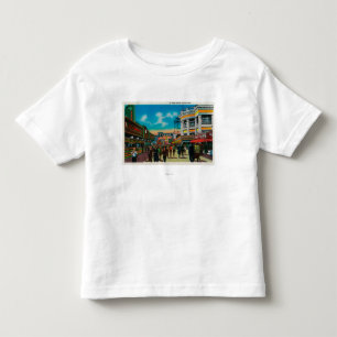 Camiseta Infantil Uma cena diária no Pike, Long Beach
