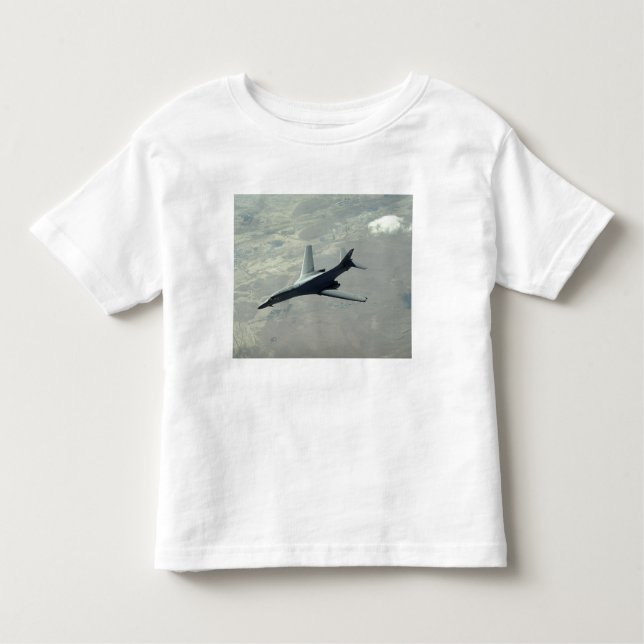 Camiseta Infantil Uma Força Aérea dos EUA B-1B Lancer numa patrulha  (Frente)