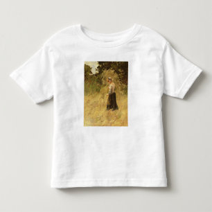 Camiseta Infantil Uma Menina Colhendo Hay, século XIX