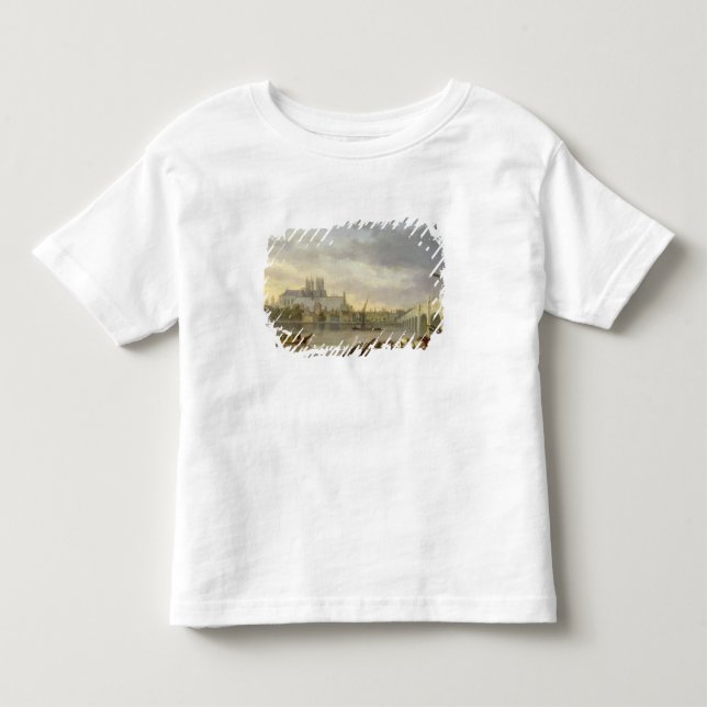 Camiseta Infantil Uma vista da ponte de Westminster e da abadia do (Frente)