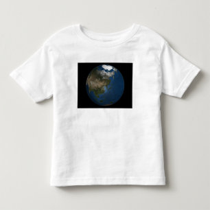 Camiseta Infantil Uma vista global sobre Ásia com gelo marinho