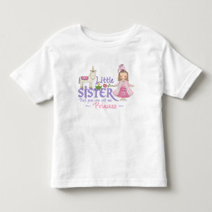 Camiseta Infantil Unicorn Princess Little Sister T shirts