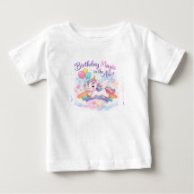 Camiseta Infantil Unicórnio Mágico de Aniversário