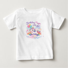 Camiseta Infantil Unicórnio Mágico de Aniversário