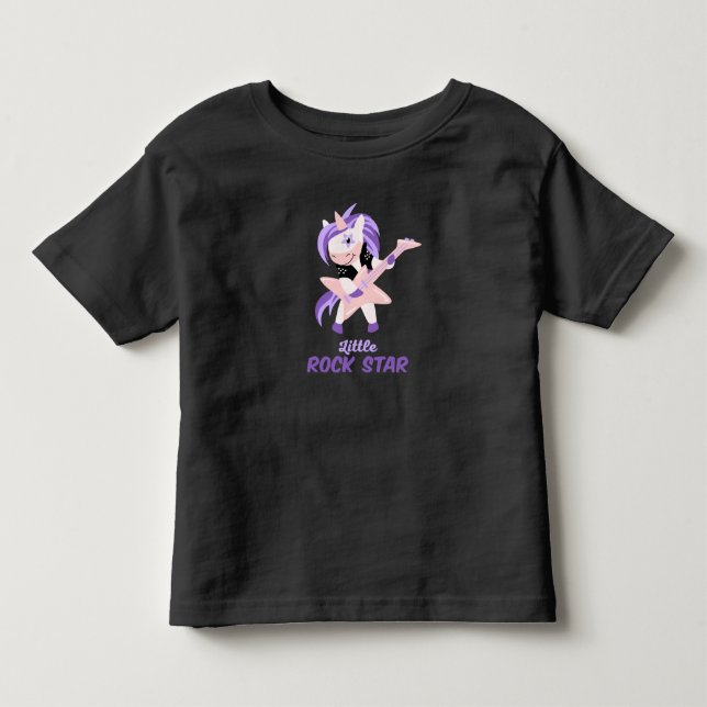 Camiseta Infantil Unicórnio Rock Star (Frente)