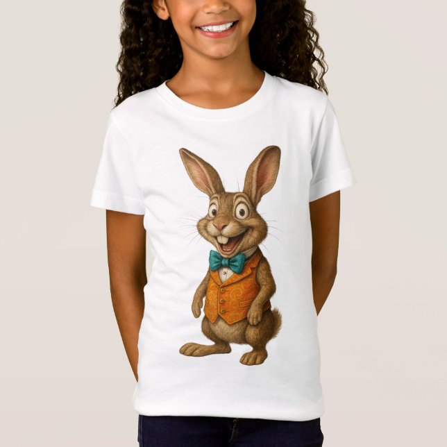 Camiseta Infantil Unisex de Coelho (Frente)