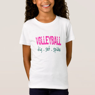 Camiseta Infantil Unisex de Volei de Saque Recepçã