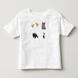 Camiseta Infantil Ursinho, Amigos Animais Fofos
