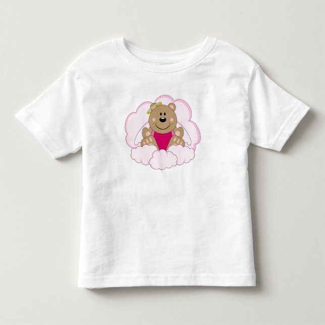Camiseta Infantil Urso Anjo De Bebê Cutelyn Nas Nuvens (Frente)