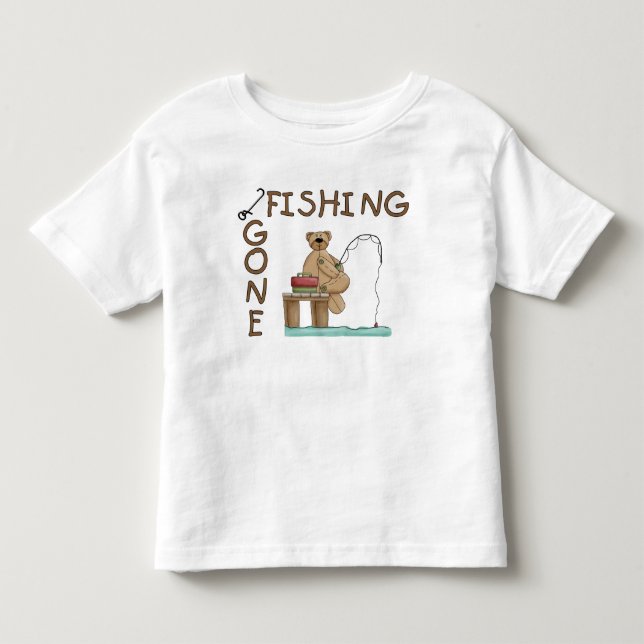 Camiseta Infantil Urso de Pesca Desligado (Frente)