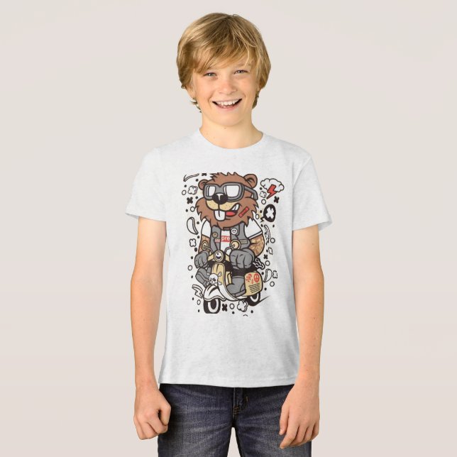 Camiseta Infantil Urso Lenhador Legal - Artístico (Frente Completa)