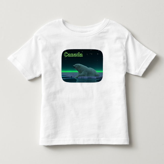 Camiseta Infantil Urso Polar De Borda De Gelo (Frente)