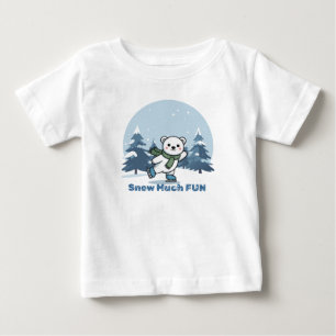 Camiseta infantil Urso Polar de Patinação no Gelo