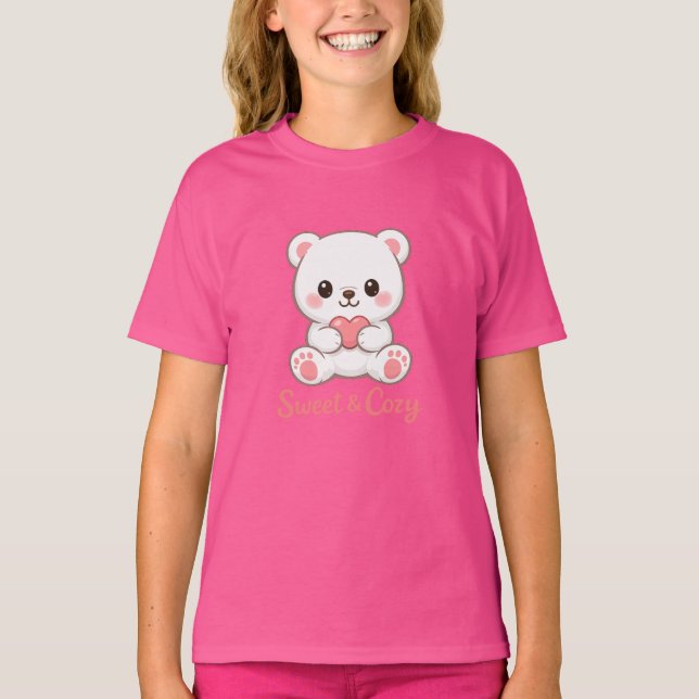 Camiseta Infantil Urso Sweet & Cozy (Frente)