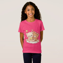 Camiseta Infantil Ursos Teddy Kawaii Fofa