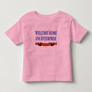 Camiseta Infantil USS Enterprise Home bem-vinda