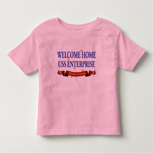 Camiseta Infantil USS Enterprise Home bem-vinda